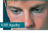 How eyes look at Apathy